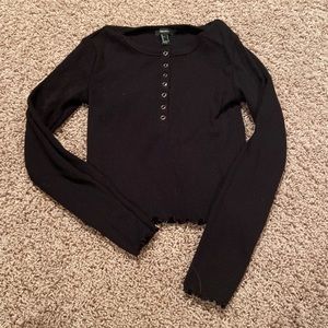 long sleeve crop top